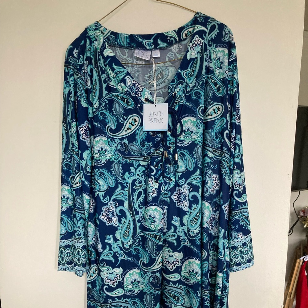 Beach sarong dress new with tags beautiful must have size large